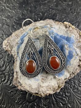 Trilobyte Carnelian Crystal Stone Jewelry Earrings #KXiEA2lAiVM
