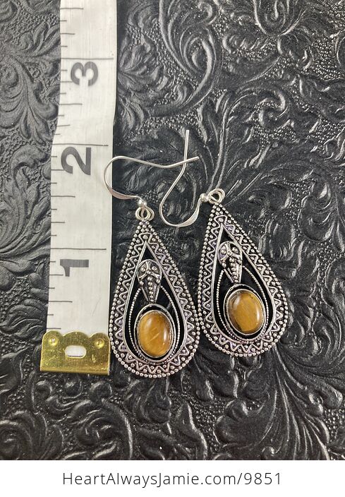 Trilobyte Tigers Eye Crystal Stone Jewelry Earrings - #ovrzibgIdVQ-5