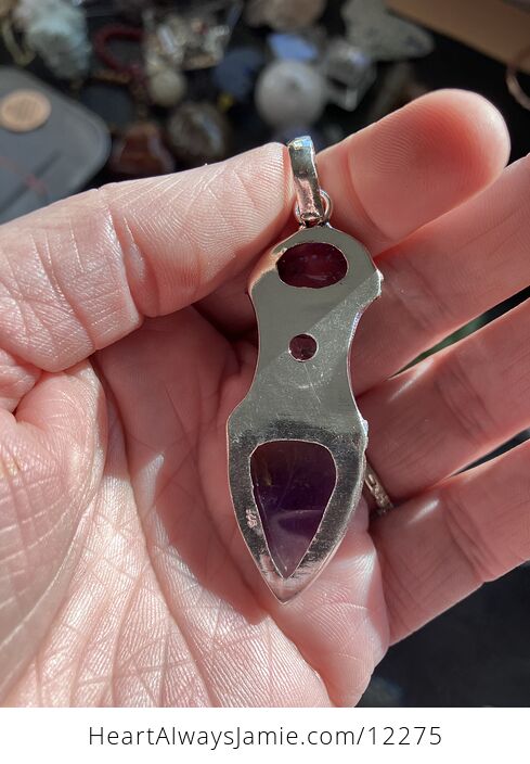 Trio Purple Amethyst Stone Crystal Pendant Jewelry - #P6shKnx2FEA-4