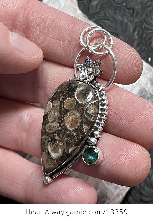 Turitella Agate Floral Pendant Crystal Stone Jewelry - #FA1TE1gtplQ-3