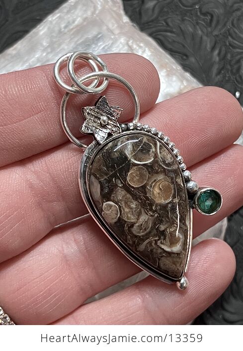 Turitella Agate Floral Pendant Crystal Stone Jewelry - #FA1TE1gtplQ-2