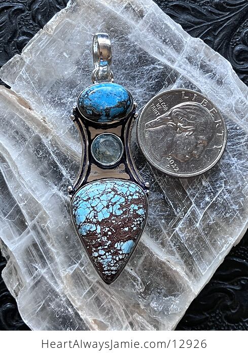 Turquoise and Topaz Pendant Crystal Stone Jewelry - #35gUkpZF9Bw-6