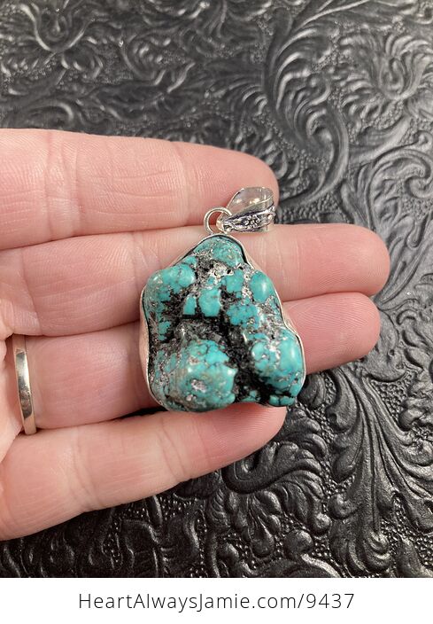Turquoise Crystal Stone Jewelry Pendant - #jBVF01hvYbg-2
