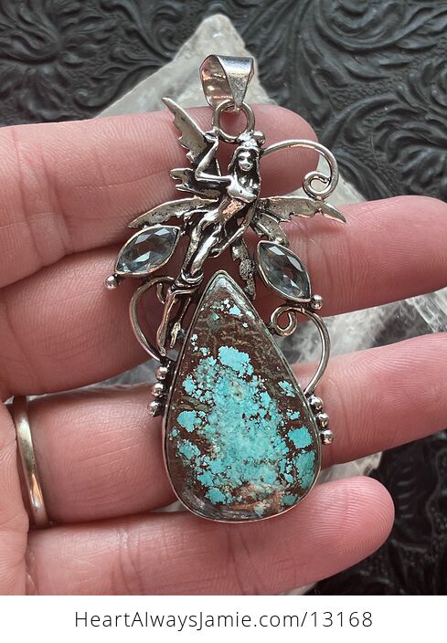 Turquoise Fairy Pendant Stone Crystal Jewelry - #4gxip2ujrCo-3