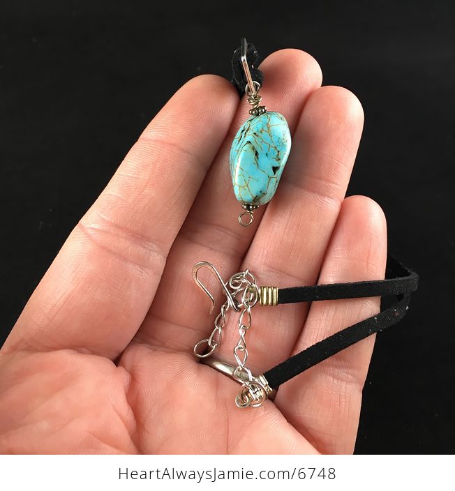 Turquoise Stone Jewelry Pendant Necklace - #3QCb6cgaL18-1