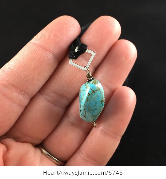 Turquoise Stone Jewelry Pendant Necklace - #3QCb6cgaL18-2