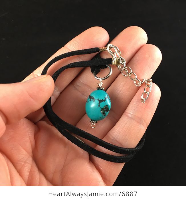 Turquoise Stone Jewelry Pendant Necklace - #LbgpH67okNg-1