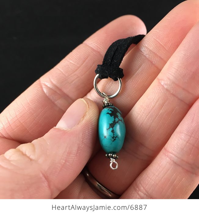 Turquoise Stone Jewelry Pendant Necklace - #LbgpH67okNg-3