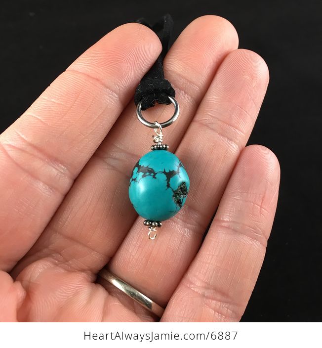 Turquoise Stone Jewelry Pendant Necklace - #LbgpH67okNg-4
