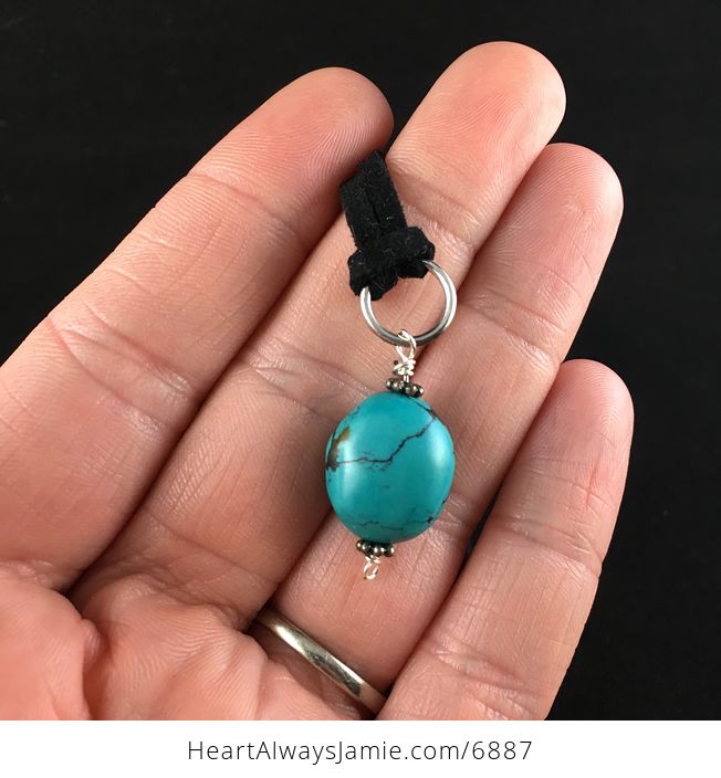 Turquoise Stone Jewelry Pendant Necklace - #LbgpH67okNg-2