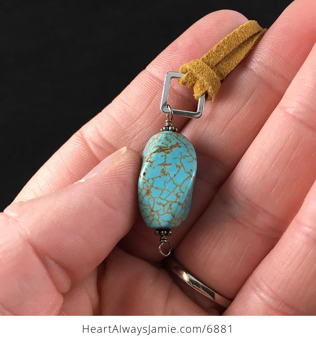 Turquoise Stone Jewelry Pendant Necklace - #P9wtrLSCp9Y-2
