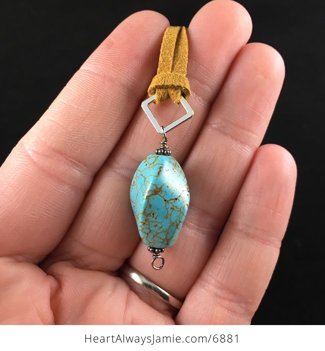 Turquoise Stone Jewelry Pendant Necklace - #P9wtrLSCp9Y-1