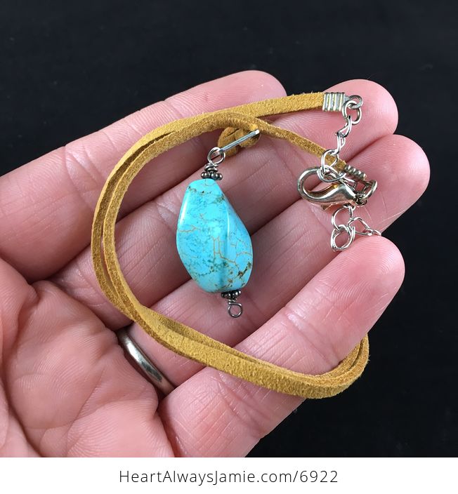 Turquoise Stone Jewelry Pendant Necklace - #UuhEJiBaA00-3