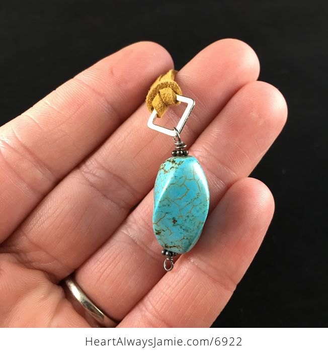 Turquoise Stone Jewelry Pendant Necklace - #UuhEJiBaA00-1