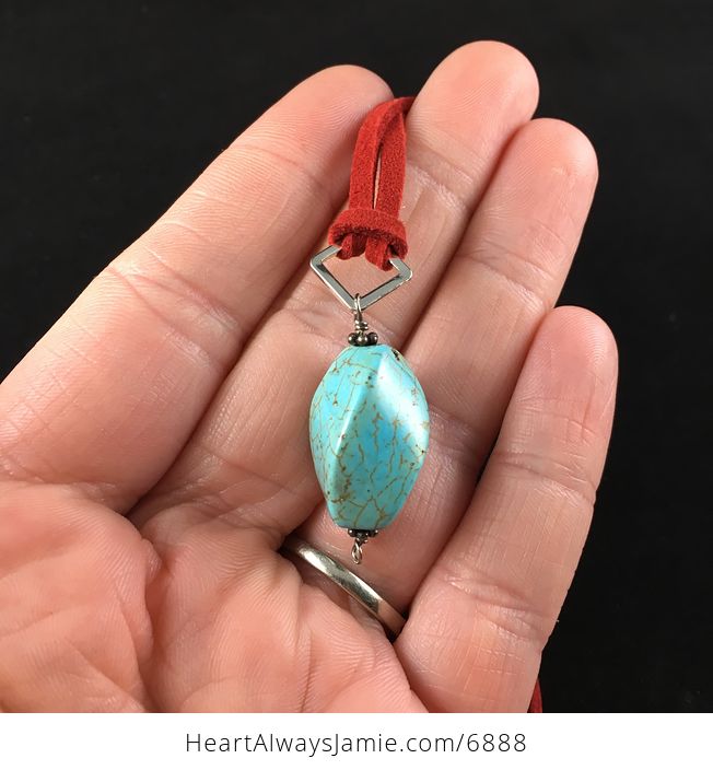 Turquoise Stone Jewelry Pendant Necklace - #cRtXFOl8mjM-1