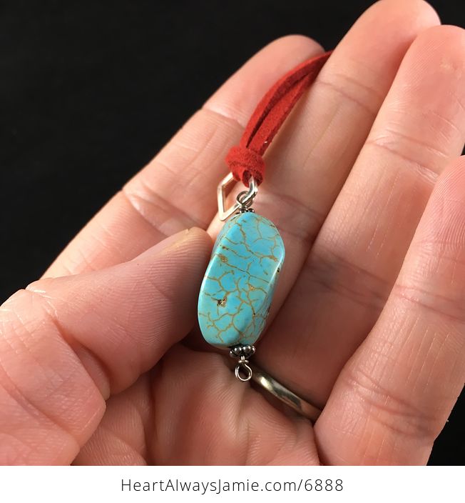 Turquoise Stone Jewelry Pendant Necklace - #cRtXFOl8mjM-2