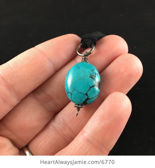 Turquoise Stone Jewelry Pendant Necklace - #uYNLELMU3cs-3