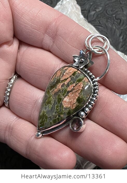 Unakite Floral Pendant Crystal Stone Jewelry - #3k4rxcP07ik-3