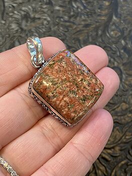 Unakite Handcrafted Stone Jewelry Crystal Pendant #hTDSfOCKj38