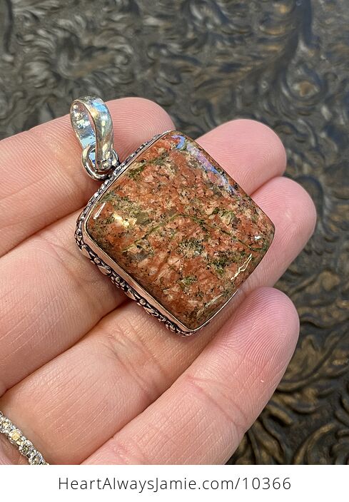 Unakite Handcrafted Stone Jewelry Crystal Pendant - #hTDSfOCKj38-1