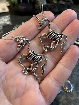 Unicorn Skeleton Halloween Jewelry Earrings #SemHDo4UtEI