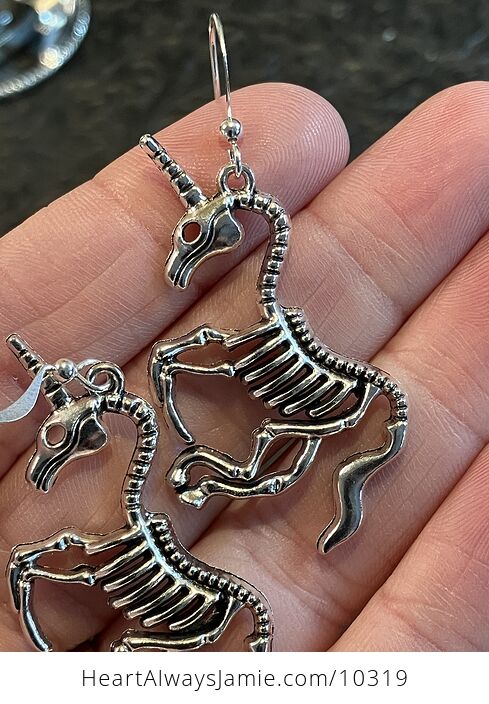 Unicorn Skeleton Halloween Jewelry Earrings - #SemHDo4UtEI-4