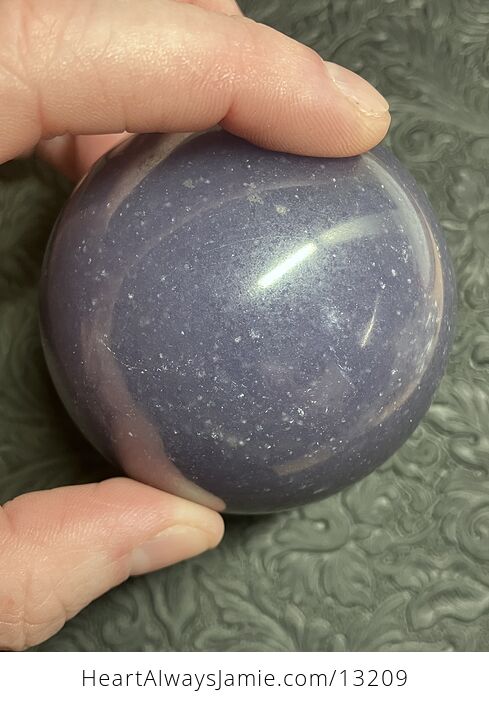 Unique Purple Mica Lepidolite Crystal Sphere with Stand - #Li2U0lVVANM-11