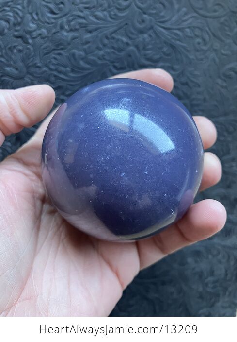 Unique Purple Mica Lepidolite Crystal Sphere with Stand - #Li2U0lVVANM-3