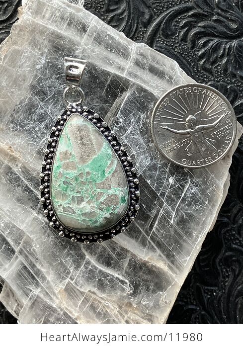 Variscite and Pearl Crystal Stone Jewelry Pendant - #tFYW7jJCrkk-7