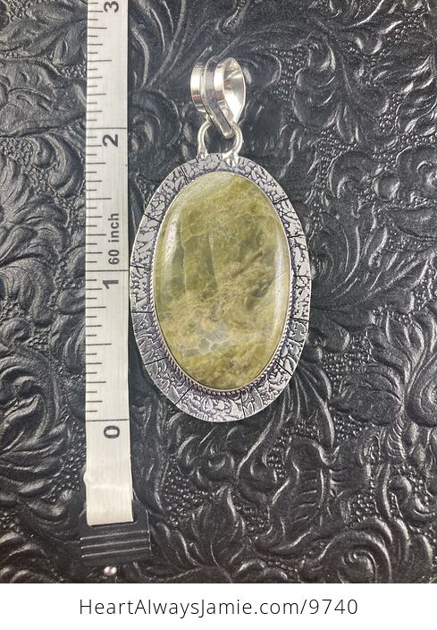 Vasonite Vesuvianite Crystal Stone Jewelry Pendant - #VLmbZcCU6ew-4