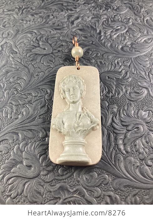 Venus Jasper Pendant Stone Jewelry Mini Art Ornament - #em1P5E1eCi0-3