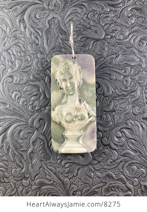 Venus Jasper Pendant Stone Jewelry Mini Art Ornament - #kVYOBobYQr4-1