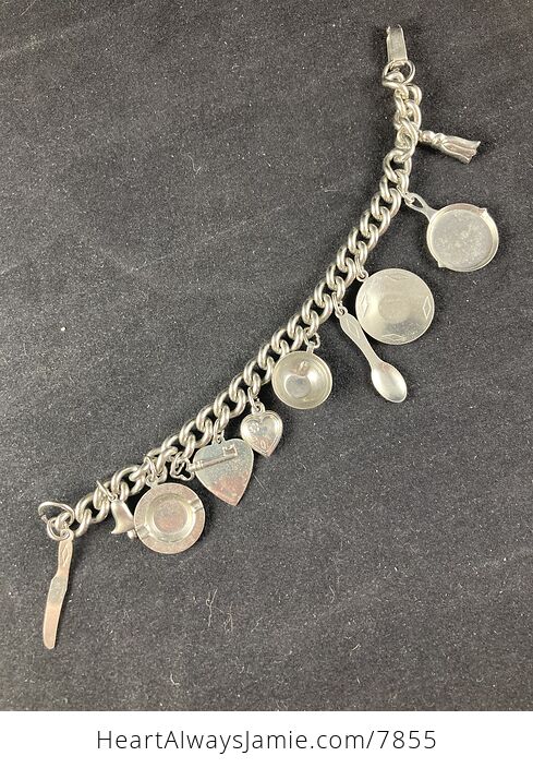 Vintage Chain Cooking Charm Bracelet - #mDwvxUCeos0-2