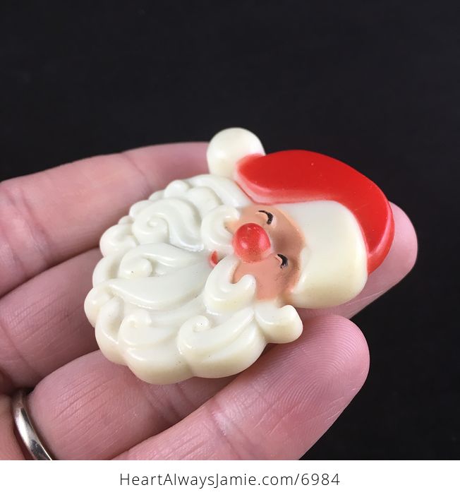 Vintage Christmas Santa Claus Jolly Face Brooch Pin Jewelry - #jZz0AYERDoI-2
