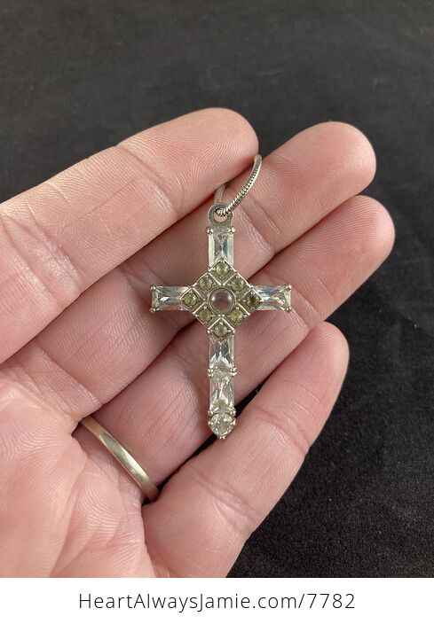Vintage Cross Necklace with Paolo Romeo Sterling Silver Snake Chain - #xAVewUNbEa8-6
