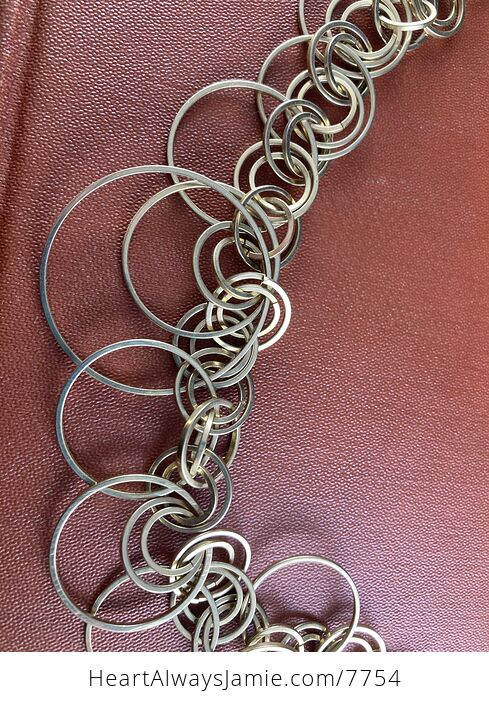 Vintage Geometric Wire Circles Necklace - #E2uZeX8UBVg-2