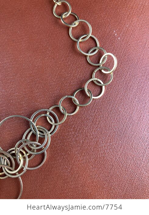 Vintage Geometric Wire Circles Necklace - #E2uZeX8UBVg-4