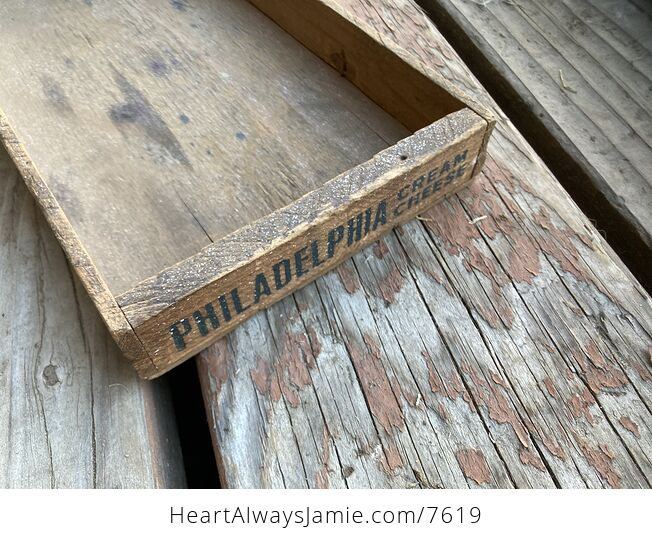 Vintage Philadelphia Cream Cheese Wooden Advertising Crate Tray - #gOmDvWalYWY-4