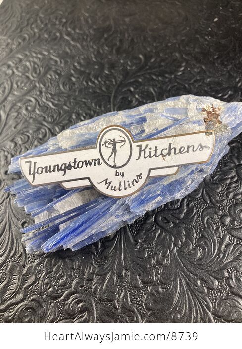 Vintage Youngstown Kitchens by Mullins White and Silver Cabinet Enameled Replacement Emblem Badge - #hia8EsHLntI-2