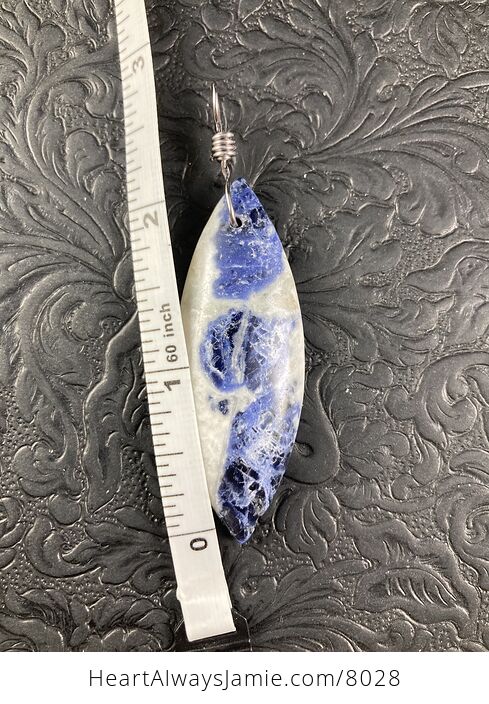 White and Blue Sodalite Stone Jewelry Pendant - #Do0c4dHlHBM-4