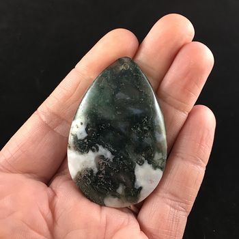 White and Green Moss Agate Stone Jewelry Pendant #83vNgE3dLrY