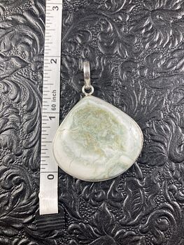 White and Green Ocean Jasper Crystal Stone Jewelry Pendant #LJH0bb8SHjs