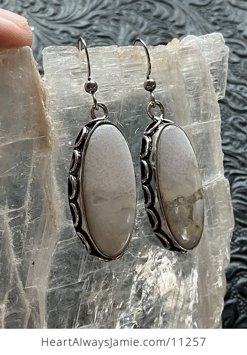 White and Pastel Yellow Jasper Crystal Stone Jewelry Earrings - #06V8hgVtm4Y-5