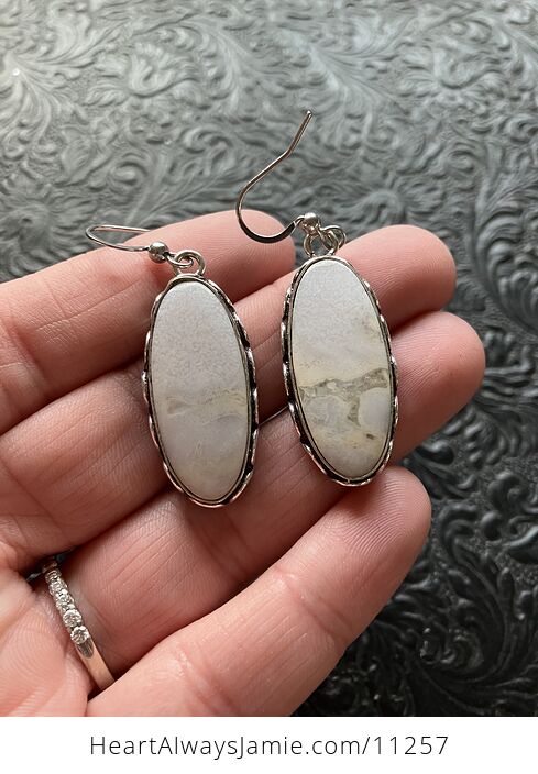 White and Pastel Yellow Jasper Crystal Stone Jewelry Earrings - #06V8hgVtm4Y-2