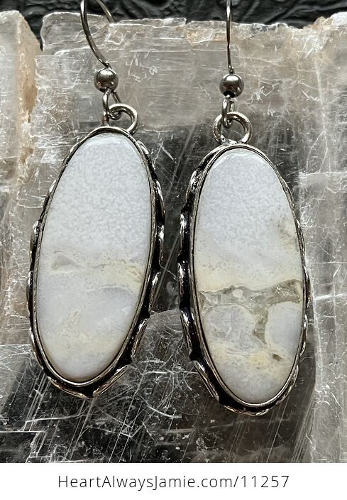 White and Pastel Yellow Jasper Crystal Stone Jewelry Earrings - #06V8hgVtm4Y-4