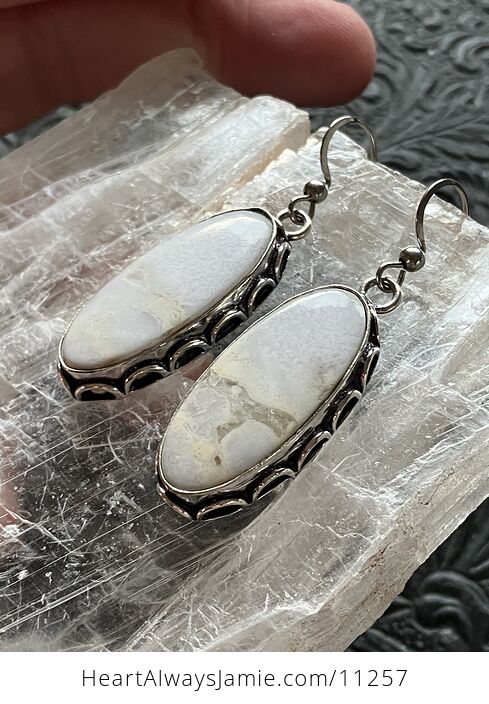 White and Pastel Yellow Jasper Crystal Stone Jewelry Earrings - #06V8hgVtm4Y-6