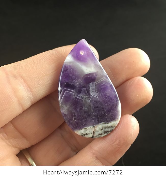 White and Purple Brazil Amethyst Stone Pendant Jewelry - #GVhuufOLlP8-5
