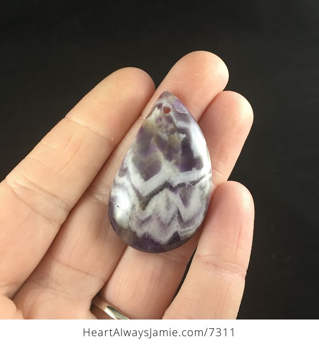 White and Purple Brazil Amethyst Stone Pendant Jewelry - #QYSljC2OpxI-1