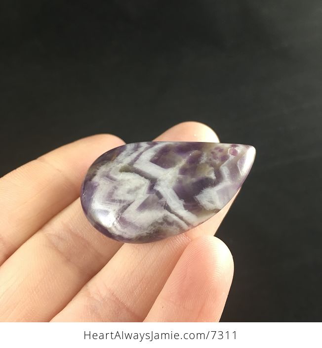 White and Purple Brazil Amethyst Stone Pendant Jewelry - #QYSljC2OpxI-3