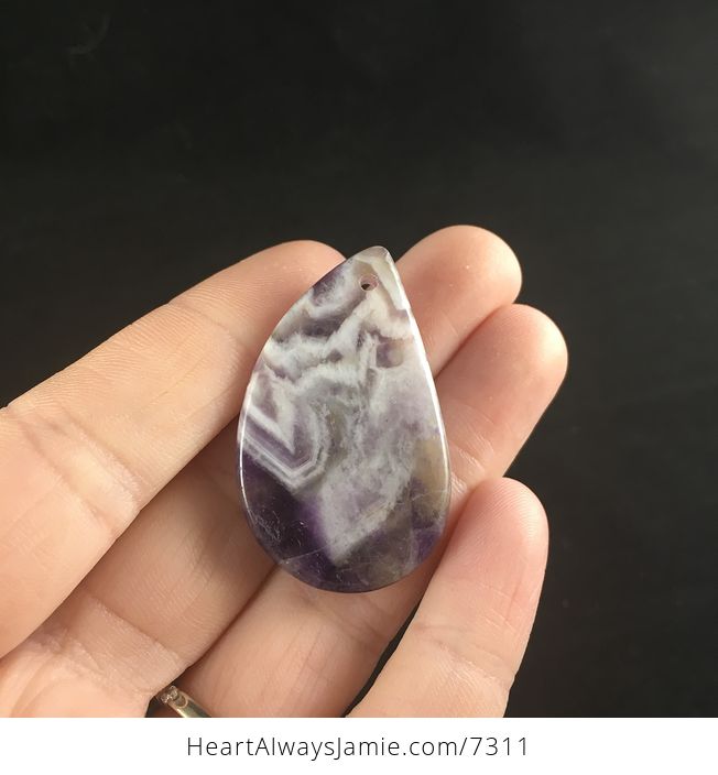 White and Purple Brazil Amethyst Stone Pendant Jewelry - #QYSljC2OpxI-5
